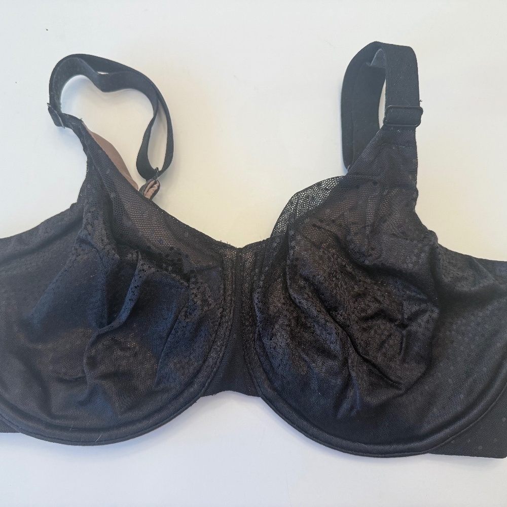 Wacoal Back Appeal Smoothing Bra Size 34G Black